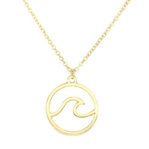 Ocean Wave Necklace- gold